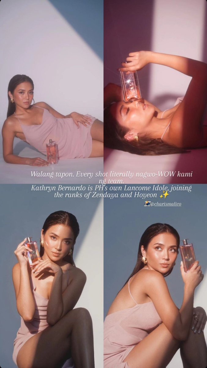 That's why she's loved by many not just her fans but with people whose she's working with, they praised her every time, her professionalism and easy to work with. 🥹🫶
#KathForLancomeIdole