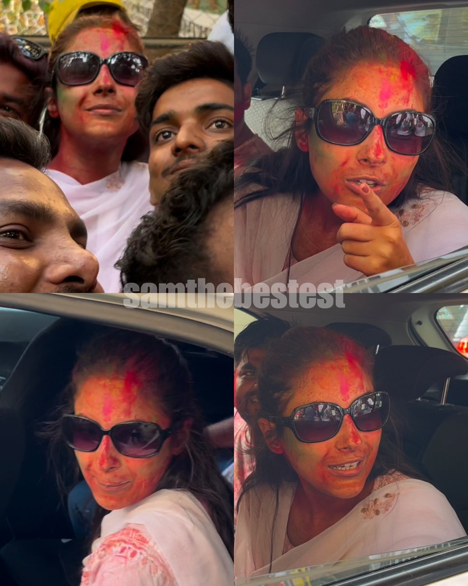 #ShehnaazGill spotted after #Holi celebrations.