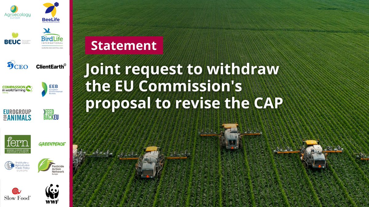 The <a href="/eu_commission/">European Commission</a>’s proposal to remove basic environmental conditions in the #CAP is anti-democratic &amp; feeds the false narrative that we must pick between environment or agriculture. We urge <a href="/vonderleyen/">Ursula von der Leyen</a> to withdraw the proposal. Read the joint statement: clientearth.org/latest/documen…