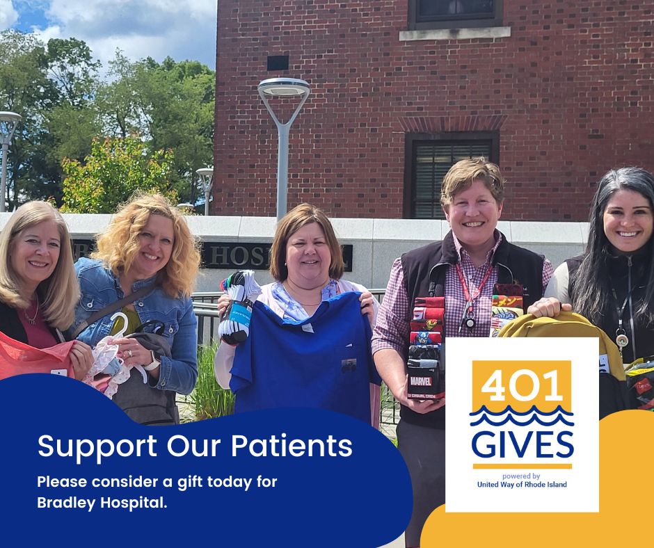 #401Gives returns on 4/1! Go to 401gives.org to see how you can sign-up to be a peer-to-peer fundraiser, share our fundraising page, and help us reach our goal! #401Gives #LifespanHealth #DeliveringHealthWithCare #LiveUnitedRI #BradleyHospital