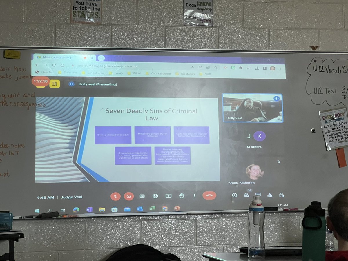 SocialST_HCS's tweet photo. @ugmswolverines recently had an opportunity to participate in a virtual chat w/ Judge Veal from the GA Court System. Ss got a chance to see components of the SSCG5 through the eyes of a judge. It was an incredible experience that they will never forget!
#HenryExperiences https://t.co/jd6xOVs4ls
