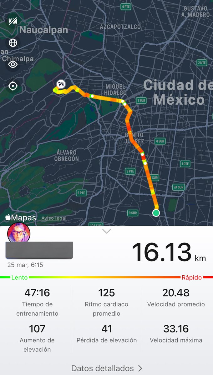 joseSps's tweet image. Todos los días me desplazo en bici 16km al trabajo, a las 6 am aprox. 

Hoy que no hay tráfico por las vacaciones, hice 47 min. PERO HACE UNA SEMANA, con tráfico normal, TAMBIEN HICE 47 MIN 😱

INCREÍBLE, en la bici siempre haces el mismo tiempo! 🤯