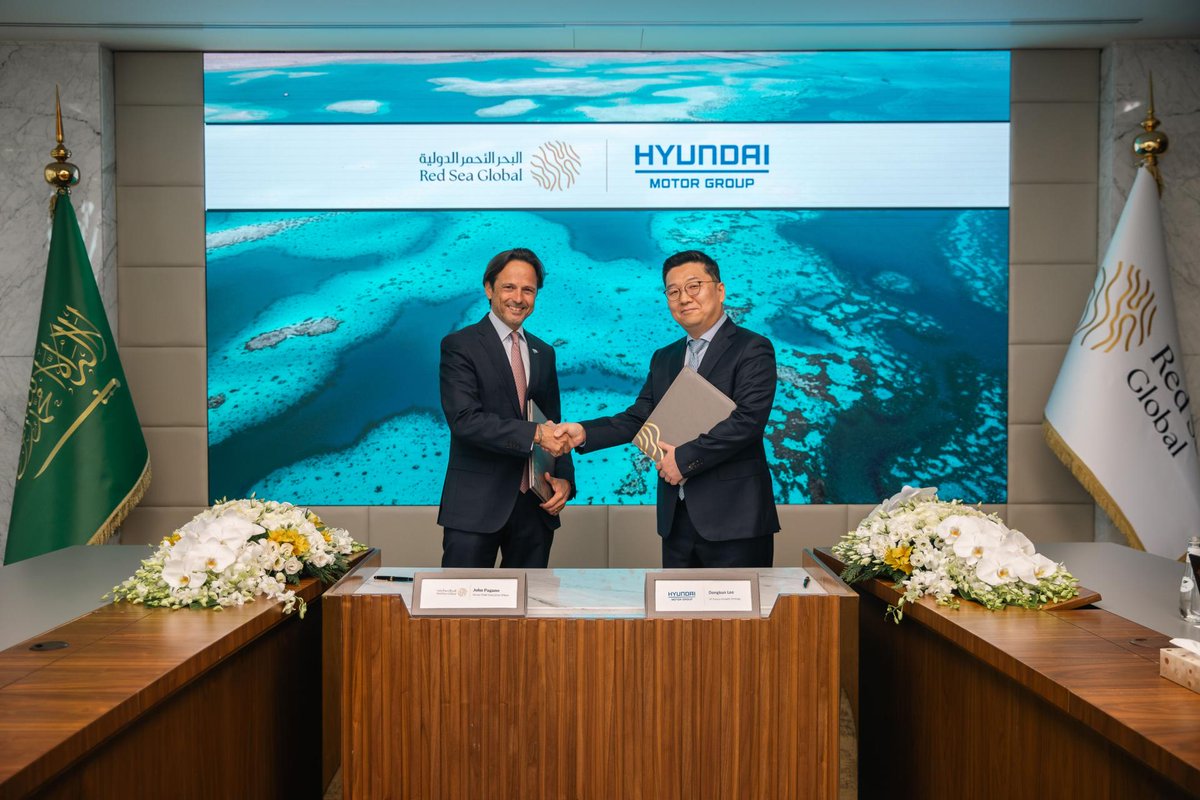 Thrilled to share that we have signed an agreement with #Hyundai (@HMGnewsroom) to support us with eco-friendly mobility solutions at the tourism destinations we're developing in #SaudiArabia. Together, we'll push the boundaries of clean mobility. #ForPeopleAndPlanet