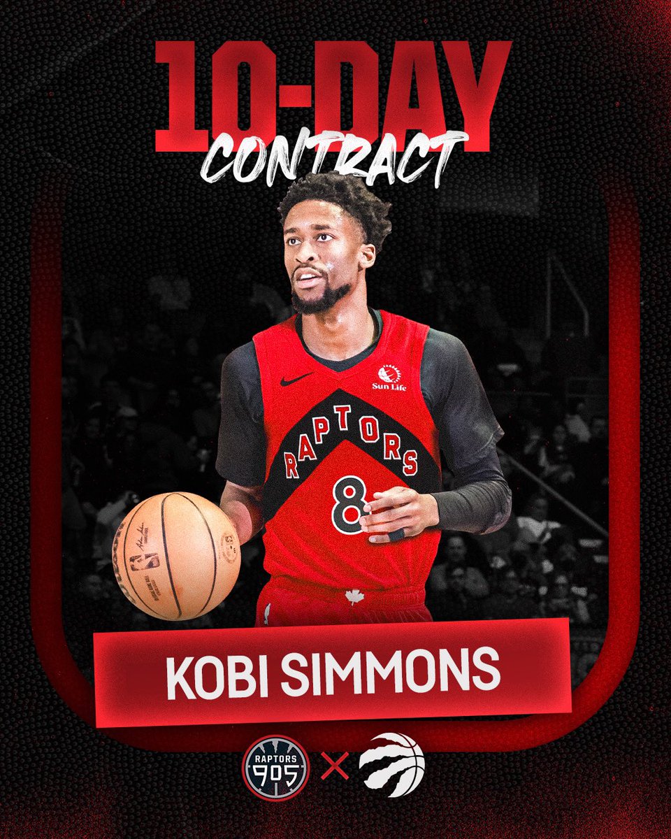 The 905 pipeline continues ✅

Congrats to <a href="/JordanKobi/">Kobi Simmons</a> on signing a 10-day contract with the <a href="/Raptors/">Toronto Raptors</a>!