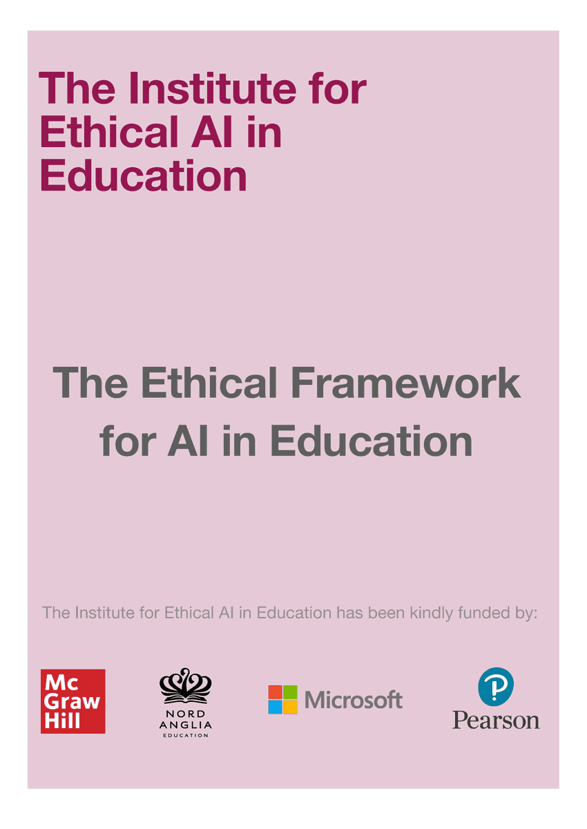 Have you heard of The Ethical Framework for #AIinEducation? 
We use it for our clients who design &amp; develop or procure &amp; deploy #EdTech. So learners &amp; teachers can benefit, while being protected against the risks.
Find out more: bit.ly/Digital-Educat…
#DigitalEthics #AIethics