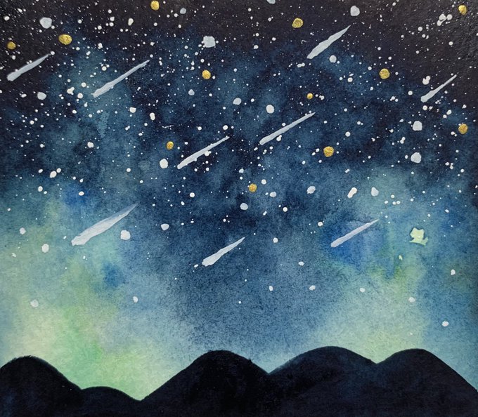 「shooting star star (symbol)」 illustration images(Latest)