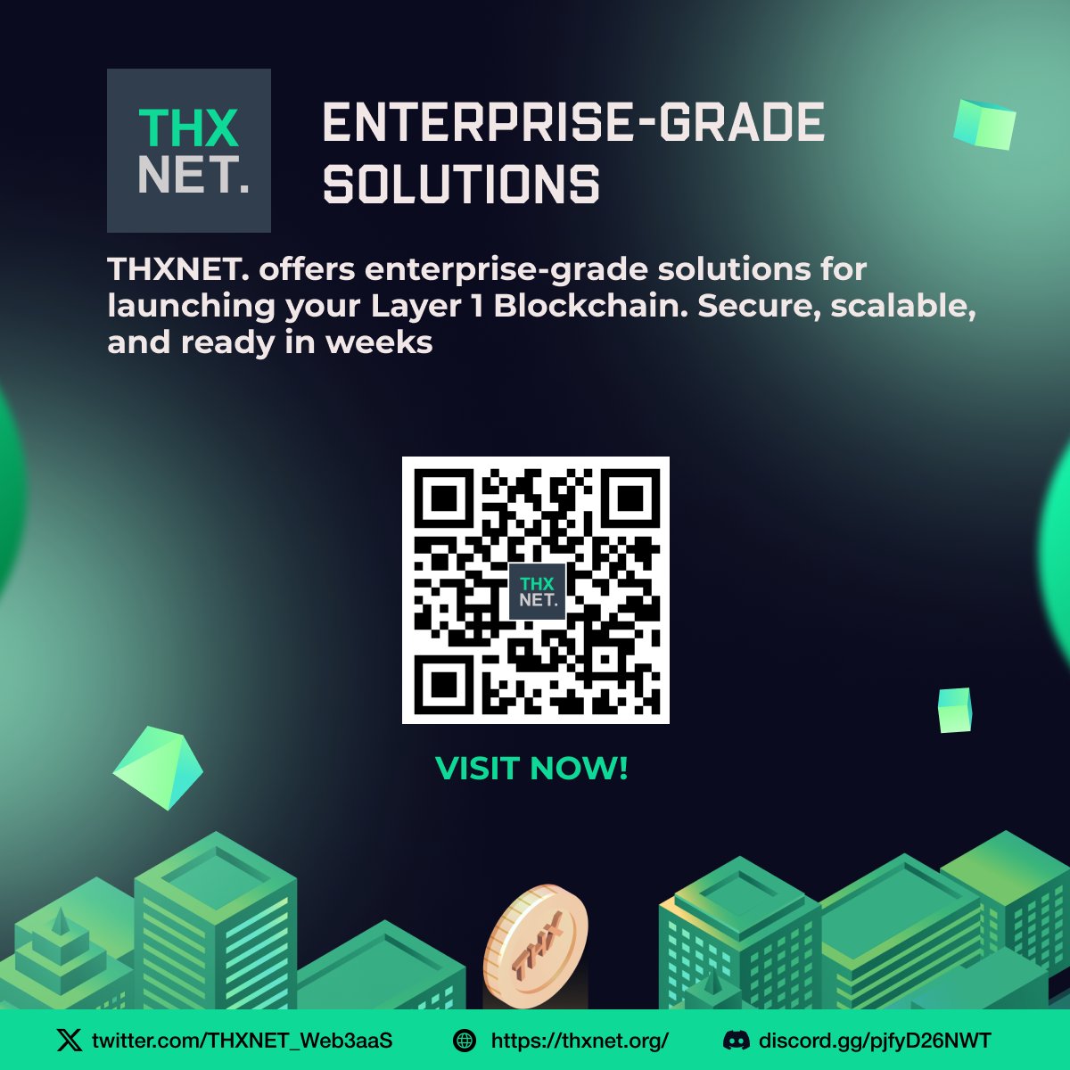 Enterprise-grade solutions🪩

THXNET. offers enterprise-grade solutions for launching your Layer 1 Blockchain. Secure, scalable, and ready in weeks! 🔒  

#EnterpriseBlockchain #THXNET