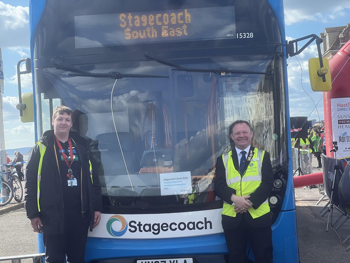 Huge thanks to <a href="/StagecoachSE/">Stagecoach South East</a> for providing the mobile command and communications base for this year's Lions 40th Anniversary Hastings Half Marathon.  As a <a href="/RoyalVolService/">Royal Voluntary Service</a>
Platinum Champion it always give me great pleasure to be involved with the planning and execution of  great