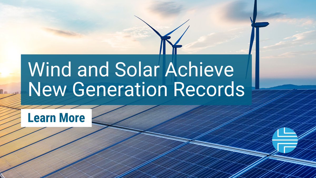 ☀️🌬️Earlier this month, wind and solar resources set new hourly generation records in New York. Read our latest news release for more information ➡️ nyiso.com/-/press-releas… #GridoftheFuture