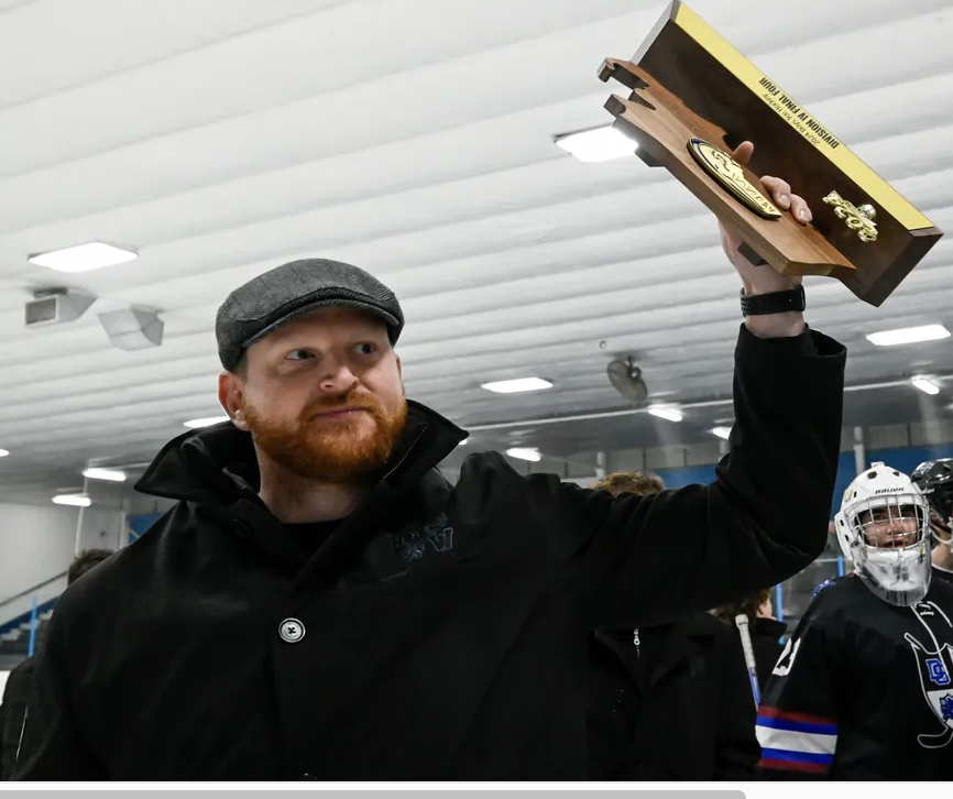Congratulations to DS/Weston Boys Hockey Coach Alex Marlow (Weston Alum) on being selected Tri Valley League "Coach of the Year"