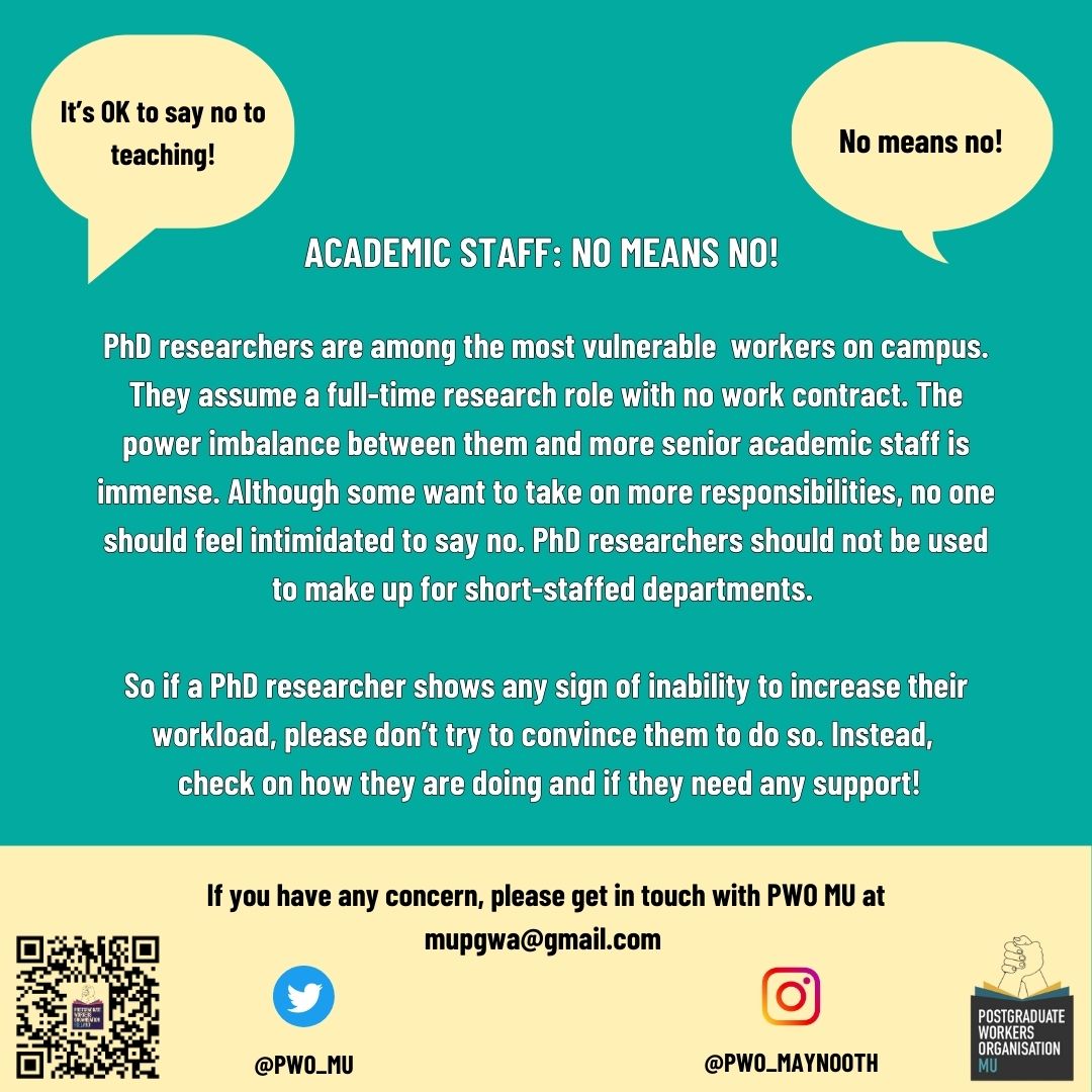Although some of us want to teach or rely on it financially, it’s ok to say no! 

If you ever face issues like this you are not alone. Reach out to your union and we are here to support! 👇