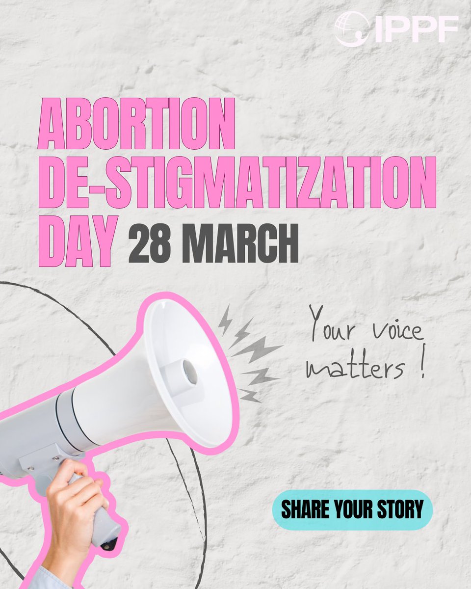 🌟 Your story matters! 🌟 In honor of the Global day of Action to #DestigmatizeAbortions, we're collecting stories to help break the silence around abortion stigma. Share your experience anonymously and join us in breaking the stigma around #abortion ⬇️ forms.gle/UUjBWS7ScKSJQG…