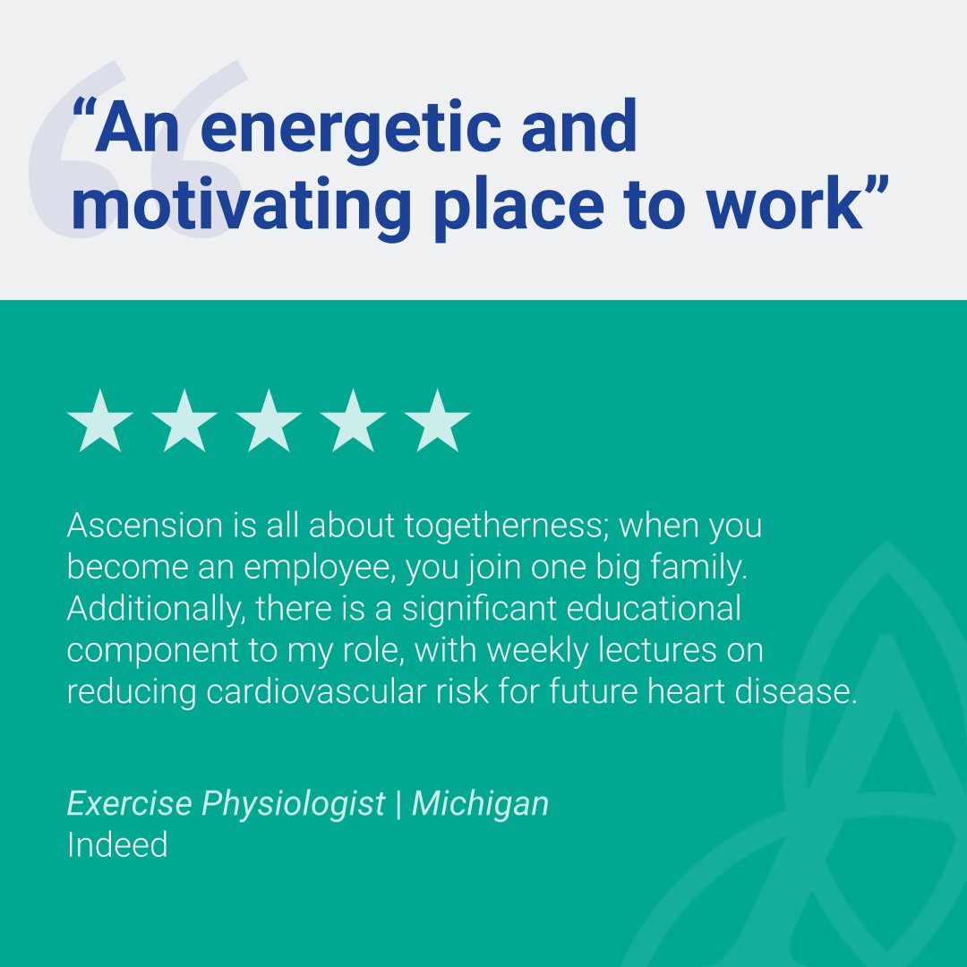 Check out what our associates have to say on Indeed! At Ascension, our culture is built on teamwork, dedication and excellence. Learn more: ascn.io/6014ZzYmG #AscensionCareers