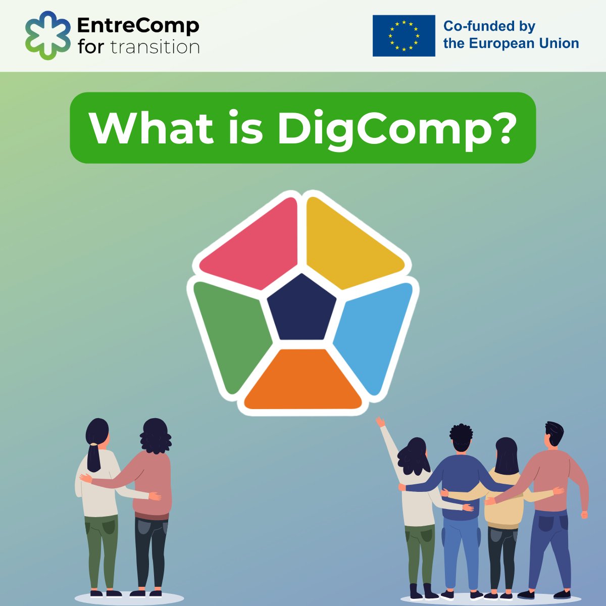 For @EntreComp4T partners, digital skills represent a key part of our philosophy. 🟢The #DigComp framework is a tool that helps people develop the skills they need to use digital technologies effectively and safely. 🔎Discover more on @EntreComp_Comm👉 bit.ly/WhatIsDigComp