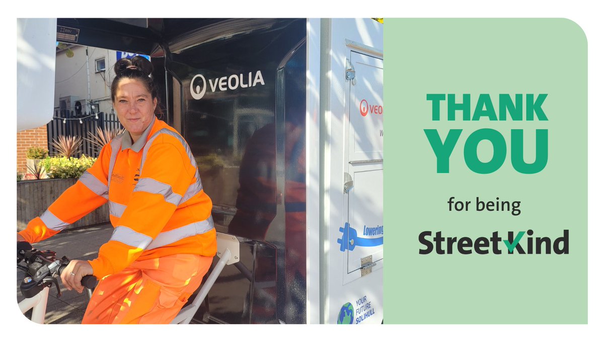 We all deserve kindness and respect at work. That’s why we’re proud to support Veolia’s new #StreetKind campaign, asking Solihull residents to be kind to our collection crews and street cleansing teams.
Find out more here veolia.co.uk/streetkind