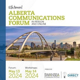 10th Annual Alberta Communications Forum is May 13, in #Edmonton or online. Hear from your comms pros who will share their stories of struggles and success in a variety of #communications areas. Learn more/register now: buff.ly/3x9p7K0