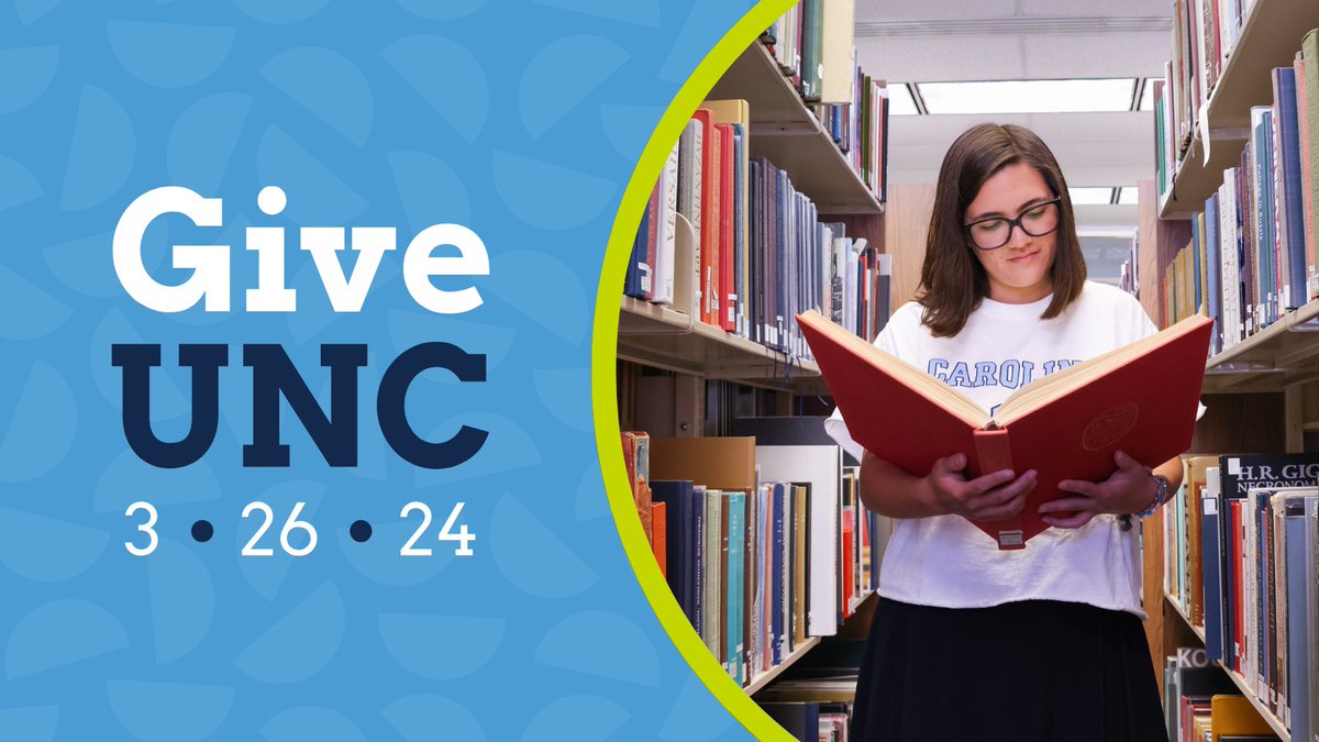 Carolina’s libraries are integral to every part of the University’s mission, from providing access to millions of resources, to helping students and researchers navigate information. Help support our libraries on #GiveUNC, happening tomorrow 3/26: go.unc.edu/LibraryGiveUNC…