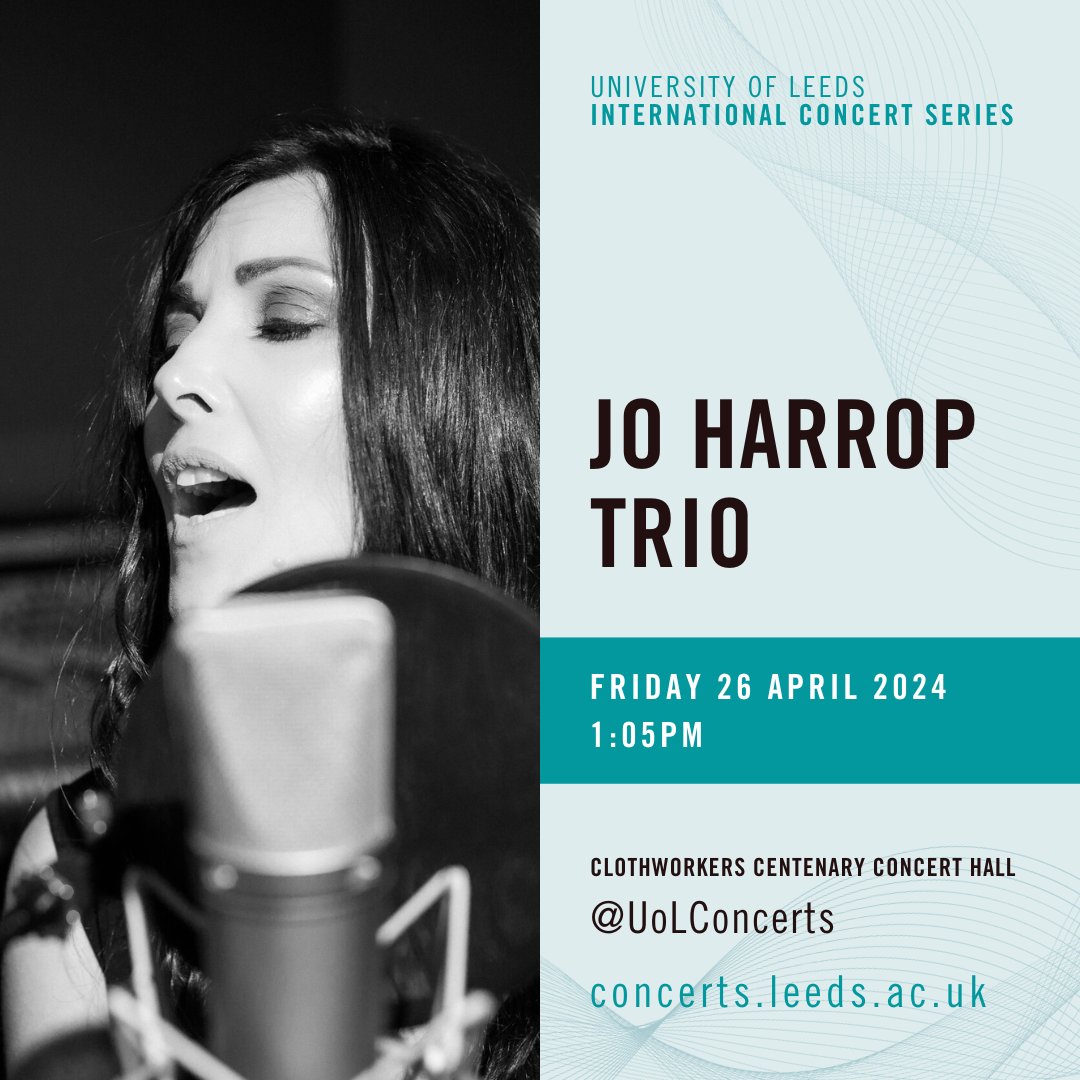 JO HARROP, PAUL EDIS & KEN MARLEY | FRIDAY 26 APRIL | 1:05PM We are delighted to bring Jo Harrop, Paul Edis and Ken Marley to Leeds, following their 2023 Parliamentary Jazz Award. Learn more & book: concerts.leeds.ac.uk @joharropmusic @PaulREdis @HJCJazzClub @leedsunimusic