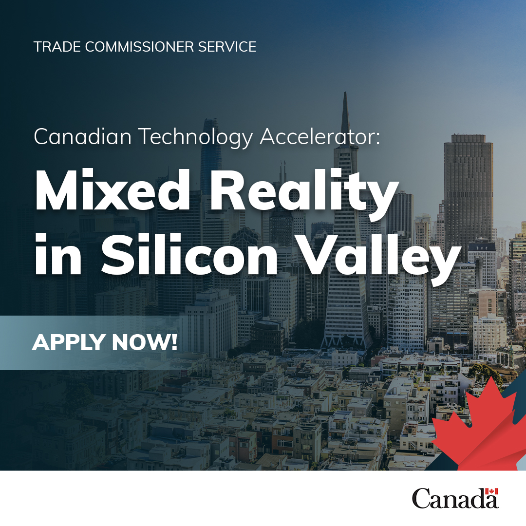 Calling all Canadian AR/VR startups! Join the Silicon Valley Mixed Reality CTA 2024. Elevate your tech with: 🌟 Virtual workshops 🔍 Market validation 🤝 B2B meetings 📅 AWE USA 2024 Conference Apply by April 26: ow.ly/FbrX50R12Ex #AR #VR #Tech