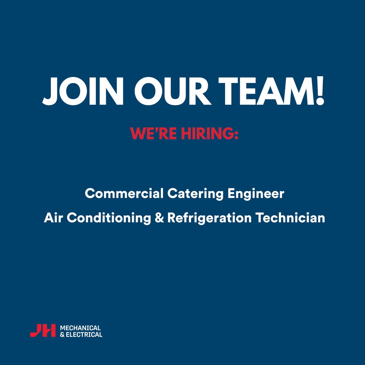 We are hiring!

Due to a long-term contract win, we are looking to appoint several new, permanent technical posts to support our growth.

🔵 Commercial Catering

🔵 Air Conditioning &amp; Refrigeration Technician

Apply here 👉 lnkd.in/e4u3cpGR

<a href="/teesvalleybc/">Tees Valley Business Club</a> <a href="/nechamber/">The Chamber</a>