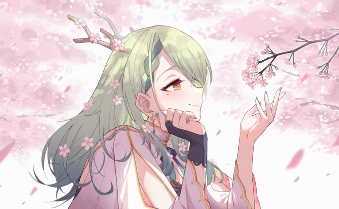 「green nails long hair」 illustration images(Latest)