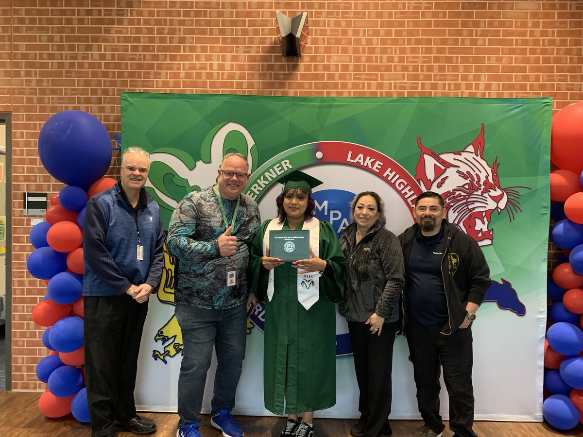 Congrats Valerie! She is our latest @bhsstem Ramtastic grad extraordinaire! Her next step is to attend @dallascollegetx! Kudos @kacage and staff for a job well done!