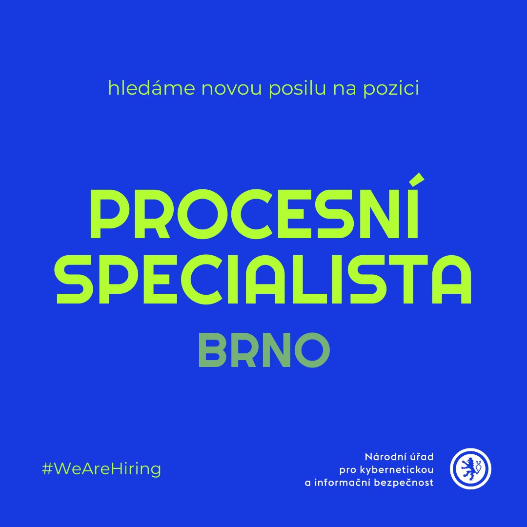 Je pro tebe atraktivní oblast kybernetické a informační bezpečnosti? Máš praxi v oblasti procesního řízení? Tak to hledáme právě tebe!😉 Veškeré podrobnosti najdeš na bit.ly/4a98Jrq