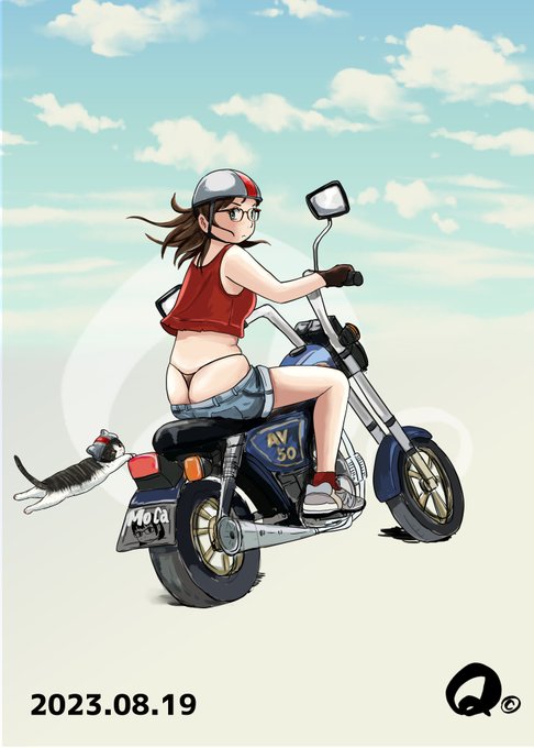 #これを見たやつは座っている画像をあげろ 
🏍～～ 