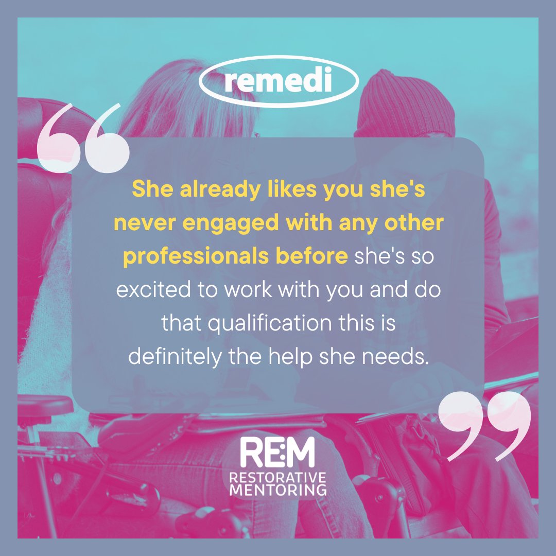 Sophie YEF mentor in Manchester had an initial visit and mum said: <a href="/RJCouncil/">Restorative Justice Council</a> <a href="/RJAPPG/">Restorative Justice APPG</a> <a href="/AssocPCCs/">Association of Police and Crime Commissioners</a> @MOJGovUK <a href="/_YJB/">Youth Justice Board</a> <a href="/YouthEndowFund/">Youth Endowment Fund</a> <a href="/greatermcr/">Greater Manchester Combined Authority</a> <a href="/gmpolice/">Greater Manchester Police</a> <a href="/MayorofGM/">Mayor of Greater Manchester</a>