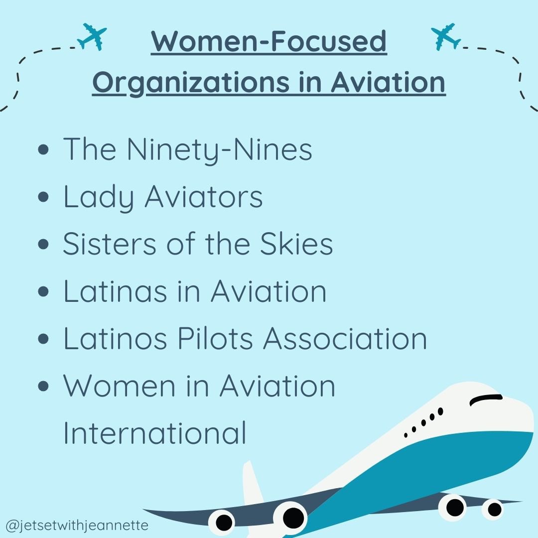 Here are several of my favorite women-focused organizations in #aviation: 
• @TheNinetyNines 
• @ladyaviatorsnp 
• @SistersoftheSky 
• Latinas in Aviation
• @WomenInAviation 
• Latino Pilots Association 
#WomensHistoryMonth