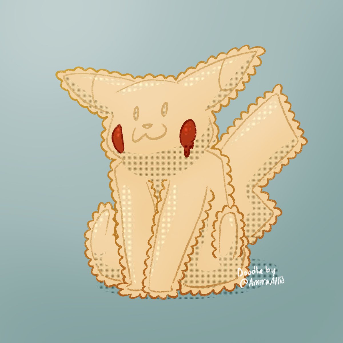 Pikachu ravioli…? (Doodle for a friend)