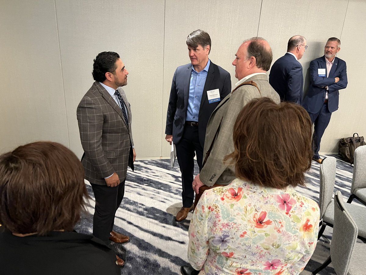 The 2024 @acectx Annual Meeting is underway in #Houston! Started this morning early with a Legisaltive Breakfast for our Public Policy Council member firms with special guest, @RepWalle. It was good to have the Chairman join us to talk #infrastructure and all things #txlege.