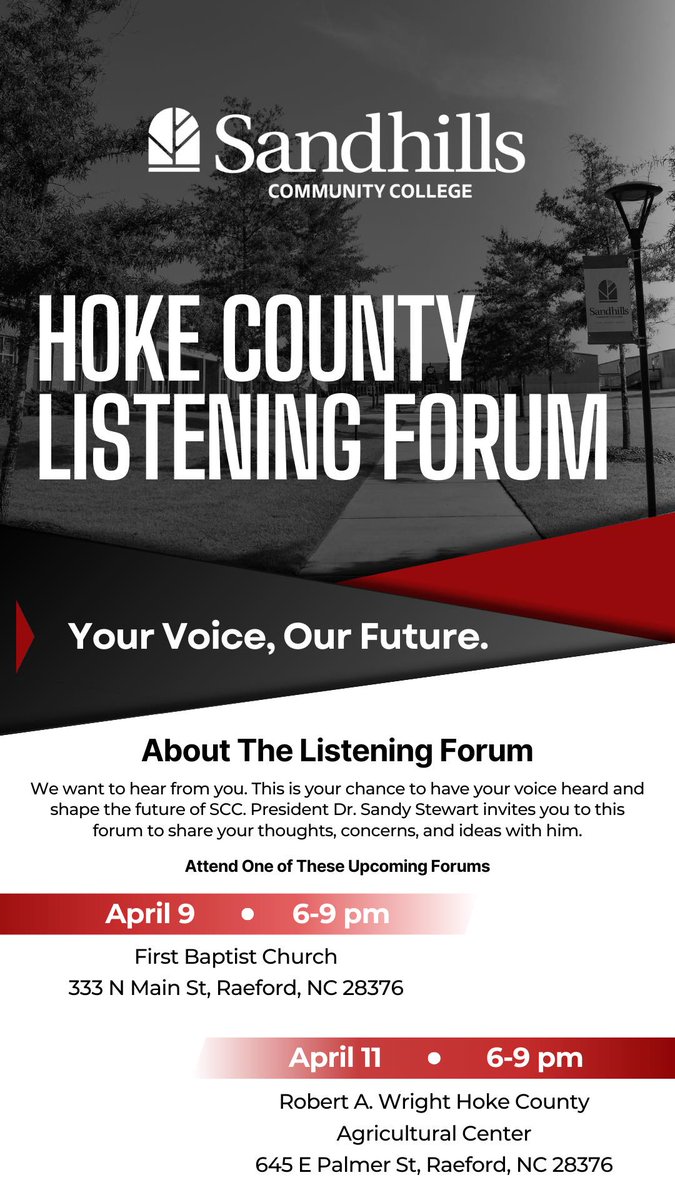 Hoke County 📢 Your voice, our future! Refreshments will be served.