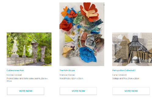 Congratulations to Natalie C, Shenice D and Esme T who have been selected as our top three students in @dotartschools . Please click on the link below for your favourite. Voting is open now and closes on 22nd April. schools.dot-art.com/schools/beller…