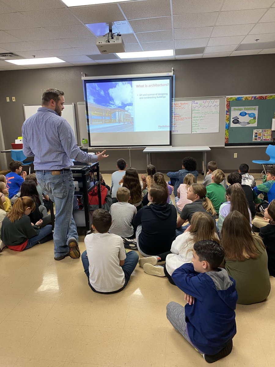 felcoronado's tweet photo. Thanks Kory Stanley ⁦@HuckabeeInc⁩ for speaking to STEAM at Stribling’s 4th grade on Career Day! https://t.co/q56Kk3fLre