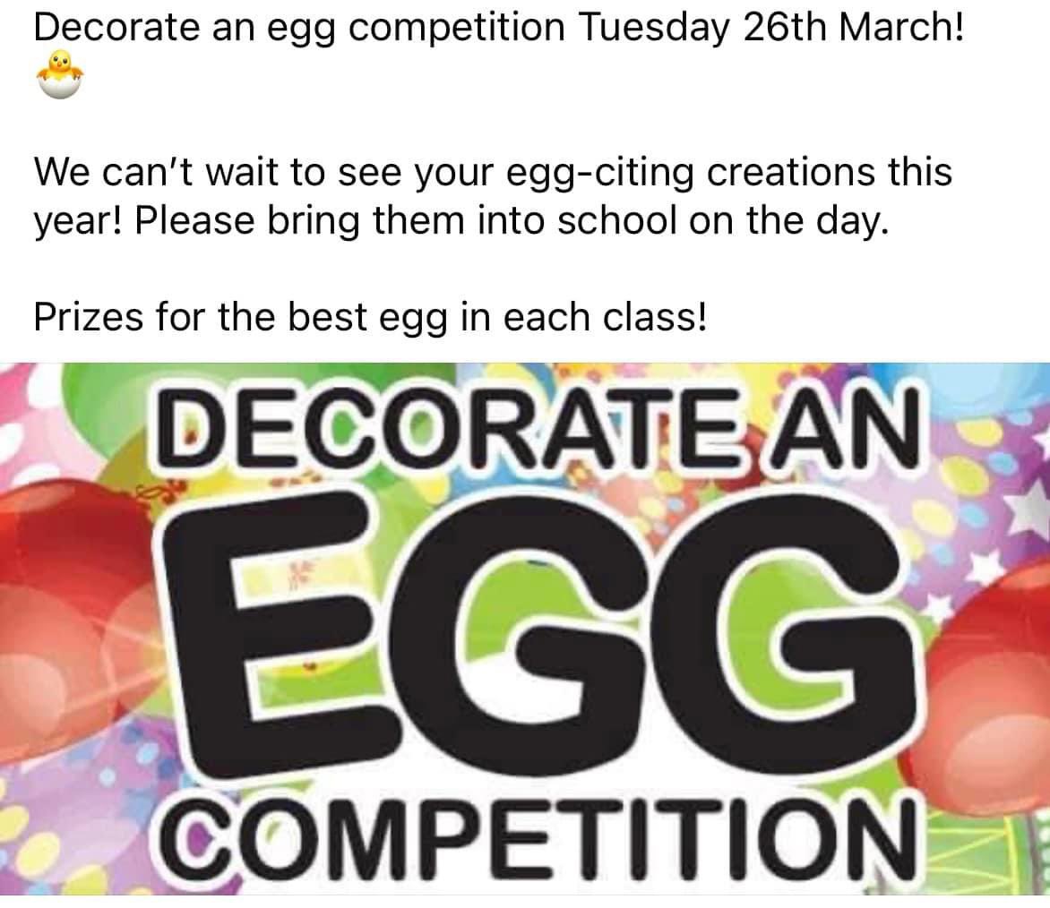 StMonicaMilton's tweet photo. 🐥 PARENT COUNCIL EASTER EGG COMPETITION 🐣 https://t.co/OLjoXrCpW5