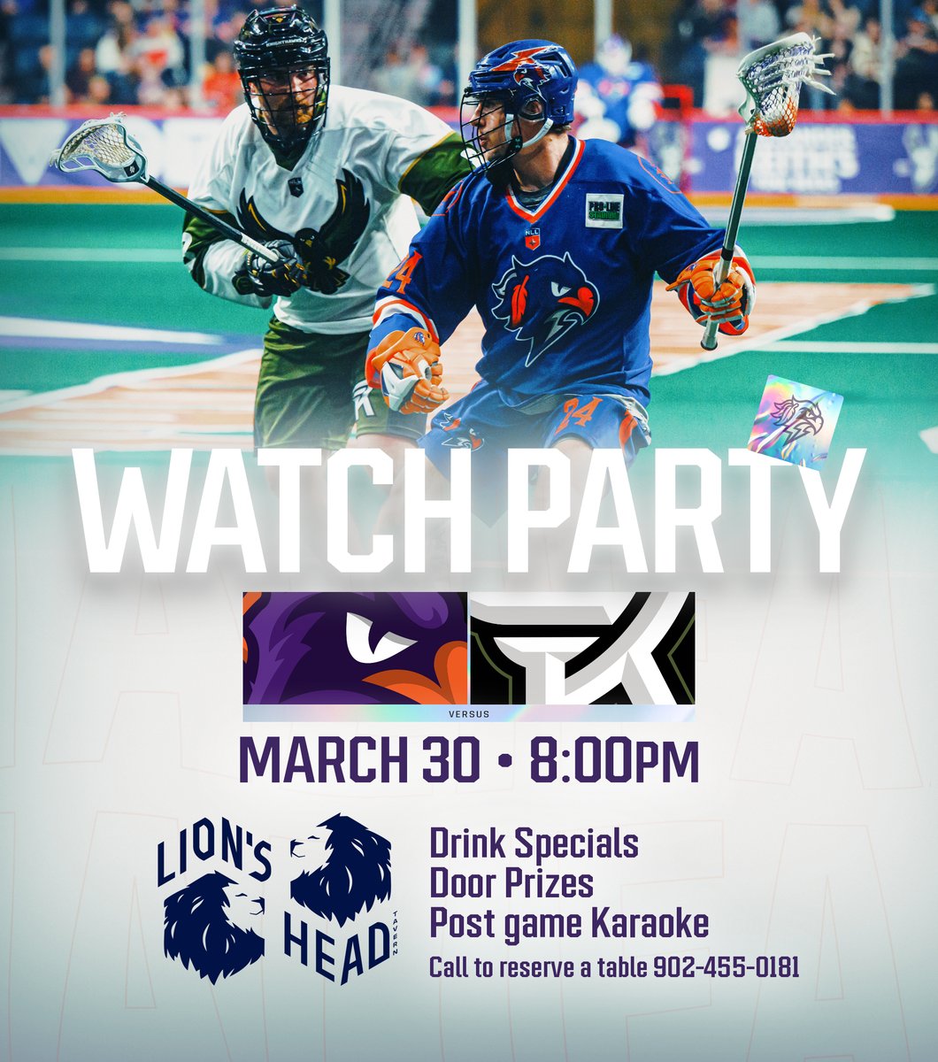 Join us at Lion's Head Tavern this Saturday for a Thunderbirds Watch Party! 

Drink specials, door prizes and more, followed by post game Karaoke 

Reserve your table today and cheer on the Thunderbirds in the home stretch of the regular season, as we continue the #MarchtoMay 🍻