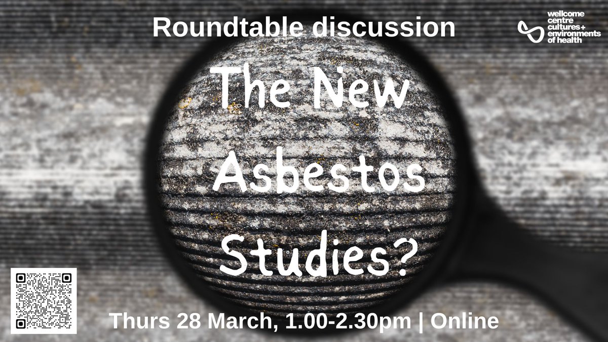Anyone interested in or affected by asbestos or other industrial & post-industrial contaminants, don't miss our roundtable led by Arthur Rose @eclecticpneumas with @KangYeonsil, Agata Mazzeo, John Trimbur, & @Historiamagoria Thurs 28 March, 1pm GMT tinyurl.com/4pvbzp96