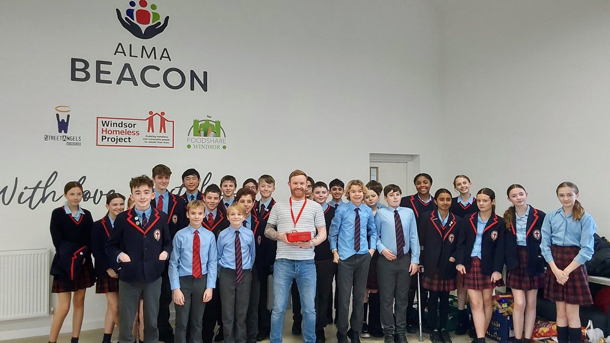 Year 8 students have spent this term raising funds and collecting food and clothes for <a href="/HomelessWindsor/">WHP</a>. They visited the Alma Beacon on Thursday to drop off their donations and heard more about the fantastic work Nick and his team are doing. #community
#homelessnessawareness