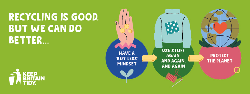 #KeepBritainTidy Recycling and waste prevention go hand in hand and are both positive behaviours that encourage us to take care of our local environment 🌎