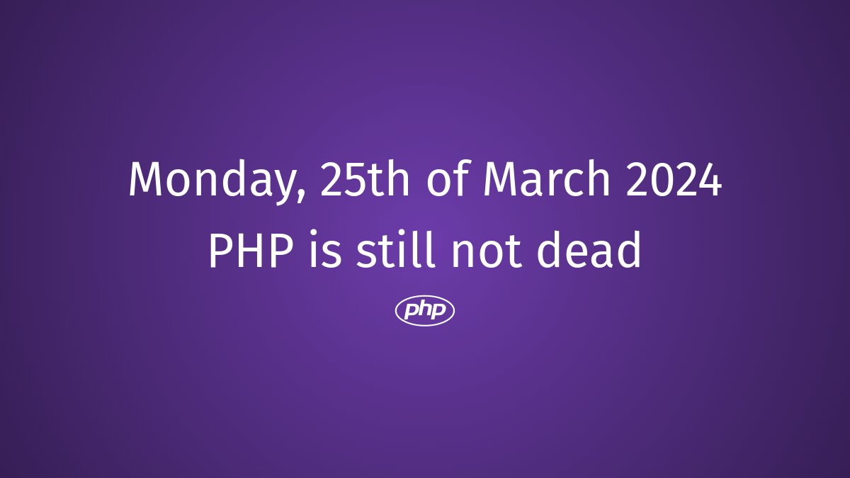 PHP still not dead #php #PHPModernization #PHPInnovation #PHPLibraries #PHPCode #PHPBestPractices #PHPPhoenix #PHPProjects #PHPProgramming #PHPDead
