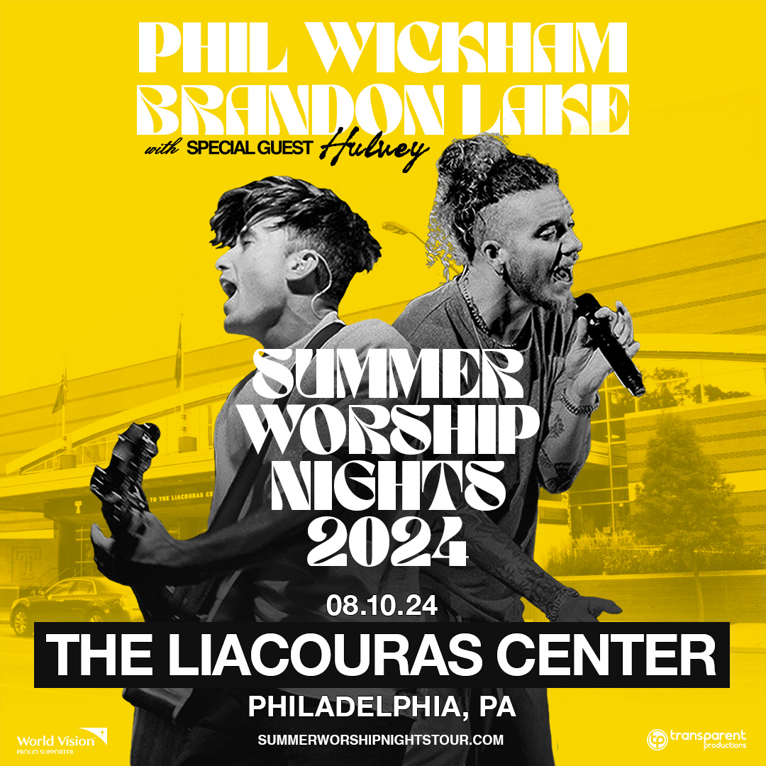 ON SALE: The Summer Worship Nights Tour with Phil Wickham and Brandon Lake ☀️ 🎟️ Visit bit.ly/SWNLC for tickets