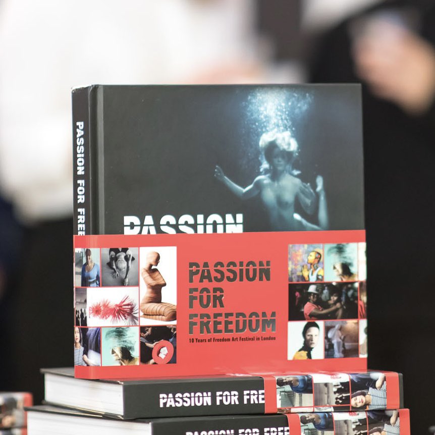 We are giving away our 10th Anniversary Passion for Freedom book for the first 10 donations that will exceed 200 GBP! This book contains a ten-year history of the festival and a compilation of all the artists with whom we had the opportunity to collaborate over the years. It