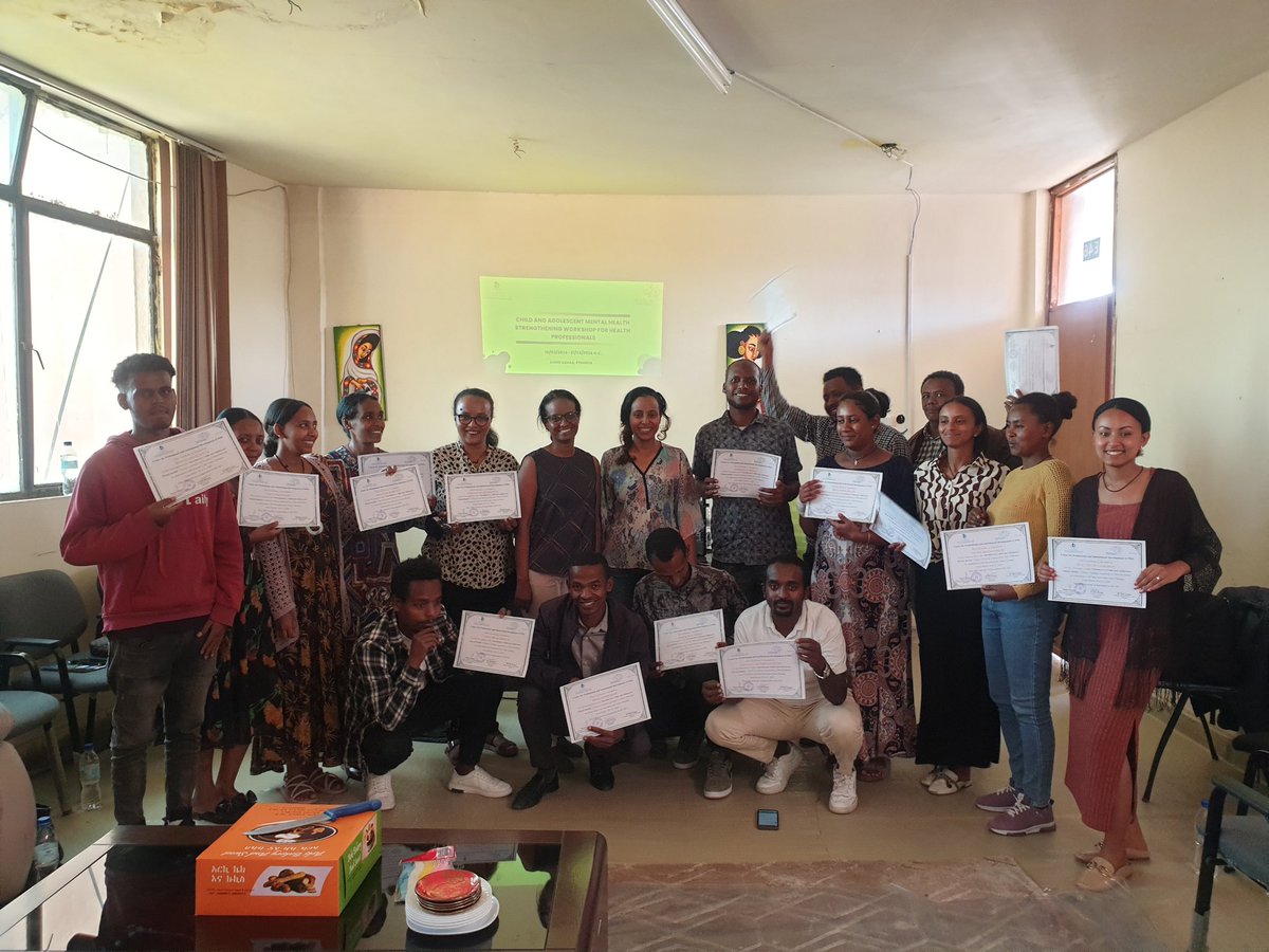 NeurodiversityE's tweet photo. Neurodiversity Center Ethiopia in collaboration with @SPHMMC_Official and Canopy child and family mental health services had successfully conducted a 4 days long workshop on strengthening child and adolescent mental health (CAMH) services for health care professionals. https://t.co/dksHe6N5ao