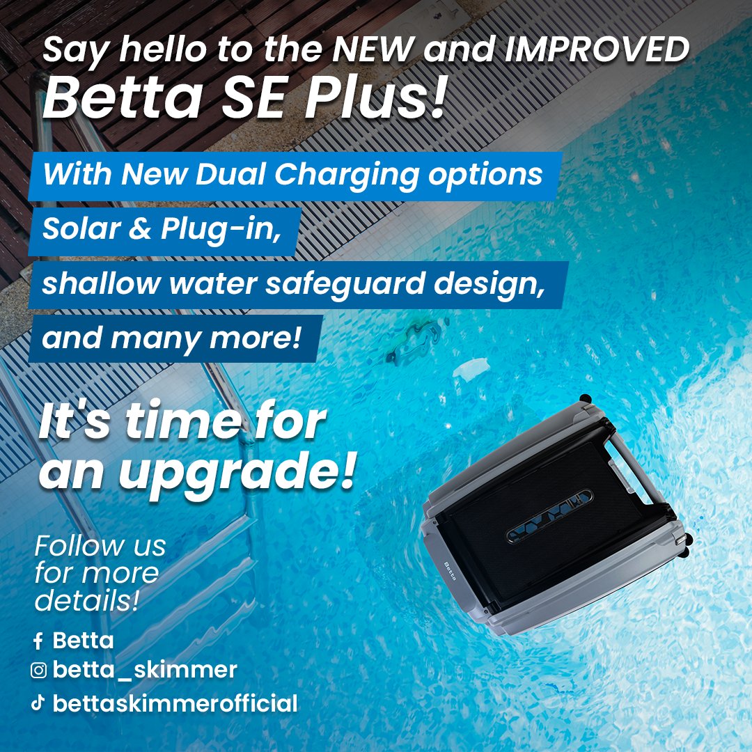 BettaSkimmer's tweet photo. 🌊 Dive into Innovation with the upgraded and All-New Betta SE Plus Robotic Pool Skimmer! 🤖💦

Get ready to revolutionize your pool maintenance routine with our latest innovation - the Betta SE Plus Robotic Pool Skimmer! 🚀🏊‍♂️ https://t.co/cLsrIHcDNX