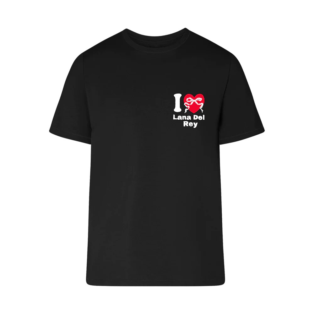 I ❤️ Lana Del Rey shirt (only available for 2 hours)

🔗: shoplanadelrey.com/products/exclu…