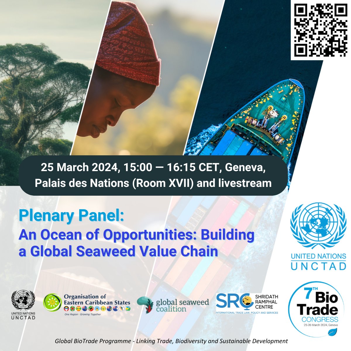 Now at the 7th BioTrade Congress: The panel comprising @OECS, @UNCTAD, @Safe_Seaweed, @notpla and University of West Indies focuses on emerging seaweed industry and its contribution to #biodiversity conservation. Register and join the discussions online: bit.ly/BioTrade-Congr…