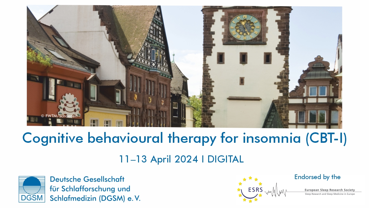 Nicht verpassen: Vom 11.–13. April findet der digitale Kurs "Cognitive behavioural therapy for insomnia (CBT-I)" statt. Sichern Sie sich jetzt noch Ihren Platz! 
ℹ️ Alle wichtigen Informationen erhalten Sie hier: dgsm-kongress.de/cognitive-beha…
#DGSM #Schlafforschung #Schlafmedizin