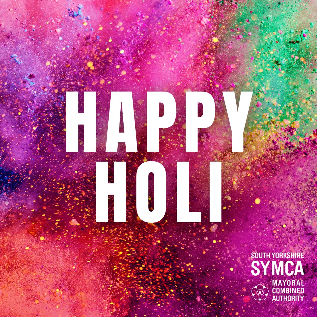 Happy Holi to all South Yorkshire communities celebrating. Let the colours of Holi spread the message of peace and happiness!