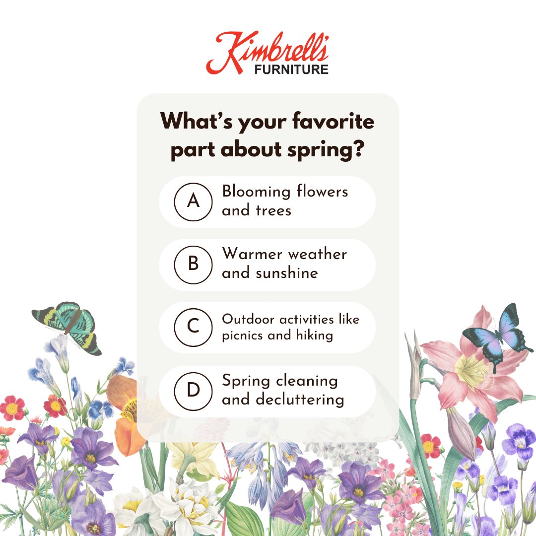 Spring has sprung, and we're embracing all the joys it brings! 🌼 From blooming flowers to outdoor adventures, there's so much to love about this vibrant season. What's your favorite part about spring?